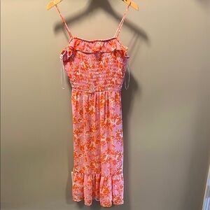Floral Pink and Orange Sundress